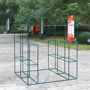 Mini passeggiata portatile all'aperto della serra di alta qualità In 3 livelli 12 scaffali si erge piccola scaffalatura verde <span class=keywords><strong>casa</strong></span> per erba e fiore - Product Image 4