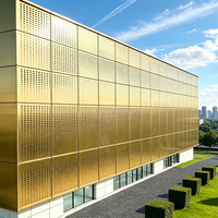 Mur-rideau en aluminium perforé sur mesure, à panneau unique, crée une décoration extérieure architecturale unique et originale.