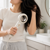 Sèche-cheveux électrique sans fil Dy Air 1600W, contrôle intelligent de la température, professionnel, ions négatifs, haute vitesse