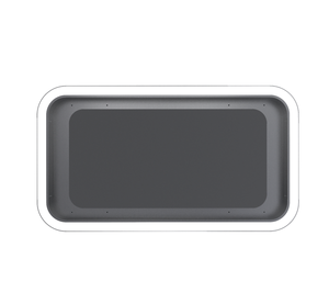 <span class=keywords><strong>Hotte</strong></span> de cuisine îlot haut de gamme en acier laminé à froid, peinte gris foncé, avec éclairage long et forte aspiration - Product Image 3