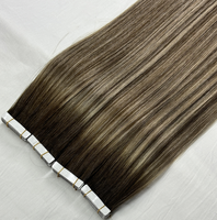Vente en gros d'extension de cheveux en bande humaine vendeurs d'extension de cheveux en bande vierge Remy droite extension de cheveux à cuticules alignées