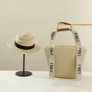 Sombreros de Papel Casuales de Moda para Viajes de Verano a la Playa, con Bolsa, Conjunto de Sombrero de Papel y Bolso de Diseño para Mujer - Product Image 2