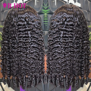 วิกผมหยิกแบบอินเดียพม่าแท้ 13x4, วิกผมลูกไม้แบบเต็มศีรษะขนาด 30 นิ้ว คุณภาพสูง, ผู้จำหน่ายวิกผมแท้จากเวียดนาม - Product Image 1