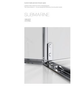 Puerta o <span class=keywords><strong>mampara</strong></span> de <span class=keywords><strong>ducha</strong></span> con forma de rombo, dos paneles fijos y un panel de apertura <span class=keywords><strong>para</strong></span> baño o cuarto de <span class=keywords><strong>ducha</strong></span> de hotel, 2 unidades - Product Image 3