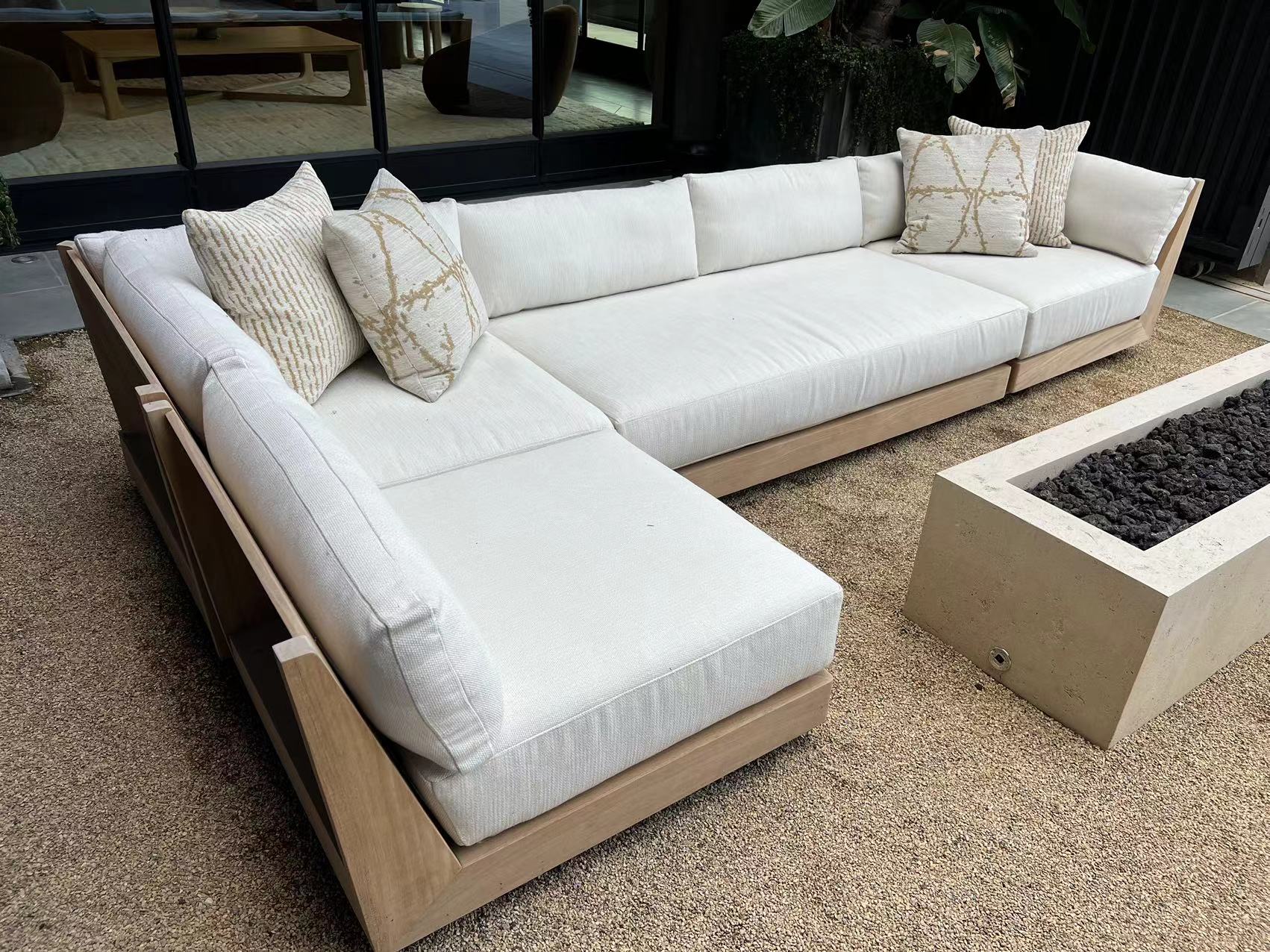 2023 new arrival Luxury Wholesale New Modern Teak wood Garden sofa set Outdoor  Furniture
