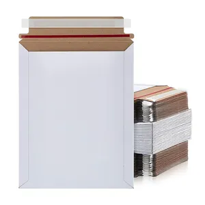 사용자 정의 로고 인쇄 크래프트 종이 봉투 공장 도매 골판지 봉투 A3 A4 단단한 우편물 배송 가방을 구부리지 마십시오