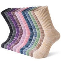 Chaussettes d'hiver épaisses en laine pour femmes Whale, chaussettes mi-mollet doublées en tissu éponge, chaussettes chaudes antidérapantes pour le froid