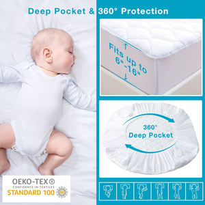 أعلى مبطن التوأم XL حجم إضافي طويل غطاء لينة تنفس حامي للماء مع جودة ممتازة اللون الأبيض - Product Image 4