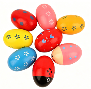 Wholesale Orff Percussion Instrument Montessori <b>Toy</b> Colorful Wood Maracas <b>Egg</b> Shakers Musical Instrument Tool <b>Toys</b> Educational - Product Image 3