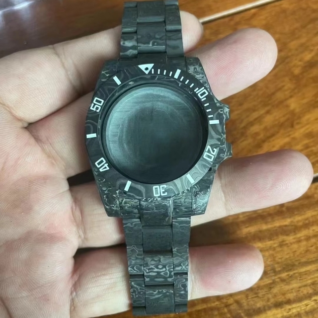 OEM Custom TBL Brand Luxury Watch Accessories Forged Full Carbon Fiber Case Parts & 41mm Watch Bracelet Model TBL-TXW0003