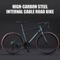 Vélo de course à pédales ordinaire avec fourche à suspension et frein à disque en acier 700cc, fabrication OEM/ODM, vente en gros