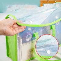 Carpeta Transparente de Gran Apertura con Clip de PP, Bolsa de Tutoría de Gran Capacidad, Organizador Definitivo para Archivos y Libros