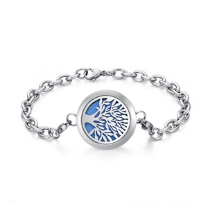 Fashion Design <b>Adjustable</b> Stainless Steel Locket Aroma Perfume Essential Oil Aromatherapy Unisex Jewelry <b>Bracelet</b> - Product Image 5