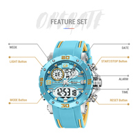 Montres STRYVE 8032 pour hommes, montre numérique de luxe étanche 5ATM avec boîte, bracelet en silicone, montres multifonctionnelles pour sports de plein air