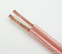 Câble haut-parleur transparent câble jumeaux câble haut-parleur hifi 2 cœurs 16 awg cuivre ou CCA non blindé