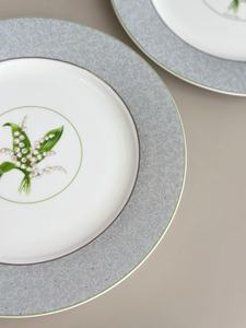Assiette plate en céramique Lily of the Valley, peu profonde, pour petit-déjeuner, assiette à bœuf - Product Image 4