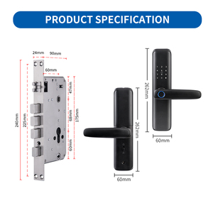 Cerradura de puerta biométrica sin llave con huella dactilar OYO, Cerradura Inteligente con WiFi Tuya, cerradura inteligente de aleación de aluminio para apartamento en casa - Product Image 5