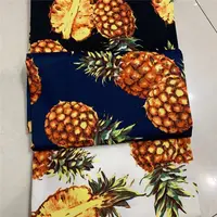 Abacaxi frutas design tecidos estampados de algodão para vestir pano