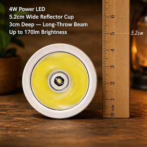 WOSEN Portable Hiking Everyday 4W <b>LED</b> Flashlight for outdoor camping AC Wall Plug <b>Rechargeable</b> Push Pull Sliding Torch - Product Image 2