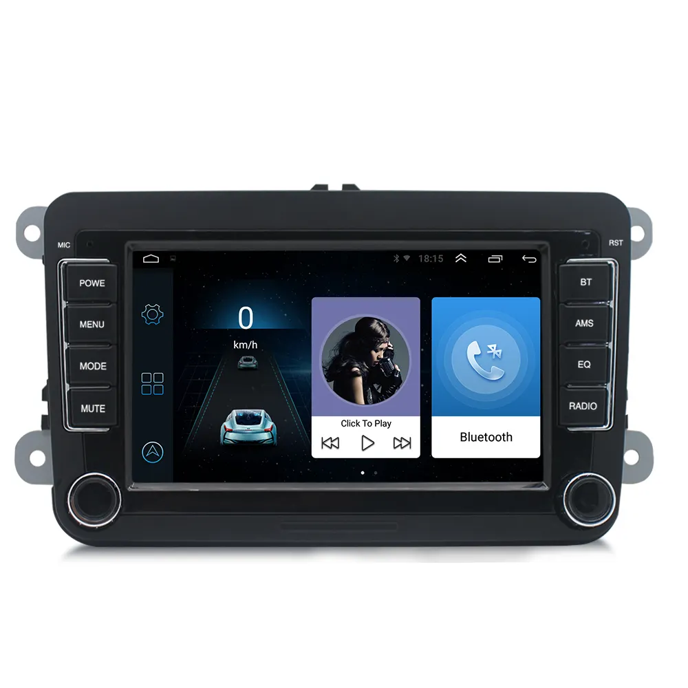 Stereo Mobil 2din Ganda 7 Inci Android, Radio Stereo GPS BT FM USB untuk Volkswagen