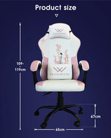 Fauteuil de jeu ergonomique pivotant et inclinable en cuir PU, avec massage, réglable en hauteur, pour simulateur de course extrême