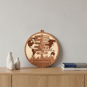 Adorno Personalizado de Destino de Viaje, Diseño de Aventura Personalizado, Regalo de Viaje Navideño para Parejas - Product Image 2