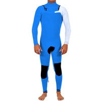 DIVESTAR Poitrine Zip Manches Longues Body 3/2MM Néoprène Coupe-Vent Imperméable Chaud Surf Combinaison pour Homme
