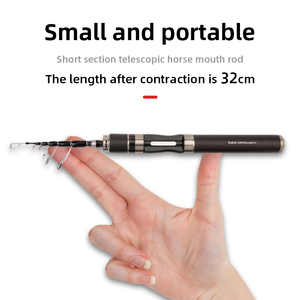 Canne à pêche télescopique multi-sections en fibre de carbone portable, vente en gros d'usine, pour la perche - Product Image 2