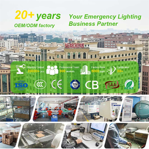 CE CB personalizado recargable montado en la pared 2835 alimentado por batería fuego Led luz de emergencia señal de salida de seguridad - Product Image 4
