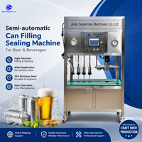 Máquina Semiautomática para Llenado y Sellado de Latas de Aluminio para Cerveza, Refrescos, Kombucha, Sidra y Bebidas Carbonatadas, en Acero Inoxidable SUS304