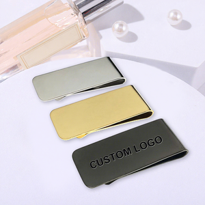 Gepersonaliseerde Zakelijke Roestvrijstalen Geld Cash Clip Kaarthouder Metalen Blanco Mannen Vrouwen Geld Clip Met Aangepaste Gravure Logo - Product Image 1