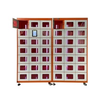 Casier électronique intelligent de stockage de nourriture Casier de colis en acier assemblé pour la livraison de nourriture Armoire de nourriture étanche chauffée réfrigérée