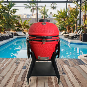 Autlex keramik merah besar hijau Kamado 27 29 inci pemanggang Bbq Kamado/barbekyu luar ruangan serbaguna - Product Image 1