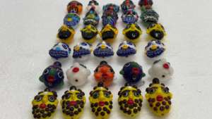 Accessoires décoratifs faits à la main en alliage de cuivre, expressions colorées, plaqué cuivre-palladium, pour la fabrication de bijoux, projets d'artisanat - Product Image 3