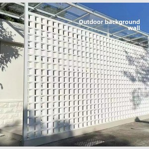 แผ่นผนังเชิงพาณิชย์ แผ่นกั้น PU ยอดนิยม แบบสองด้าน ผนังอิฐกลวงตกแต่งพื้นหลัง แบบหลายรู น้ำหนักเบา สวยงาม - Product Image 4