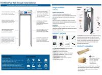 Détecteur de métaux Karsun personnalisable 33Plus Archway, télécommande infrarouge, alarme sonore et LED, montage facile avec 2 câbles