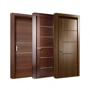 Puertas Interiores de Madera Personalizadas de Fábrica YALIG, Diseño Moderno, Puertas de Madera Maciza para Interiores de Hoteles de Lujo - Product Image 1