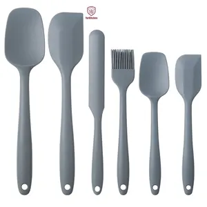 Silicone Spatula Set Of 6 Piece Kitchen Utensil Non-Stick Silicone Turner Set