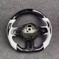 Volante de Fibra de Carbono Real de Alta Calidad para Ford Mustang GT 2015-2023 S550 Shelby GT500, Volante de Coche con LED