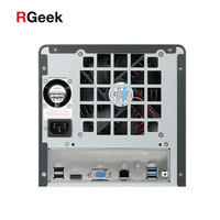 Boîtier NAS RGeek Custom NAS04A J1900 4 baies 3,5 pouces HDD Hot Swap Drive Mini PC NAS Serveur de stockage IPFS Ordinateur