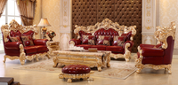 Nouveau Design canapé Antique Style européen canapé de salon classique (vieux) mousse dure haute densité sièges canapés en cuir véritable