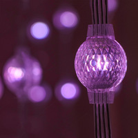 Lampu String Valentine Outdoor & Indoor 360 Derajat 35Mm 50Mm 3D DMX/SPI RGB LED Pixel Ball untuk Pencahayaan Natal dan Valentine
