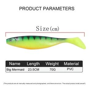 70g 23.5cm pesca <span class=keywords><strong>in</strong></span> <span class=keywords><strong>mare</strong></span> big soft bait T tail soft fish lure materiale <span class=keywords><strong>in</strong></span> PVC esca esca esca morbida - Product Image 2