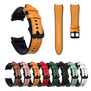 Lionorm Silicone + <span class=keywords><strong>Bracelet</strong></span> En Cuir Étanche 40mm 44mm Remplacement Correa pour <span class=keywords><strong>samsung</strong></span> <span class=keywords><strong>galaxy</strong></span> <span class=keywords><strong>Watch</strong></span> 7 Fe 6 4 Classic <span class=keywords><strong>5</strong></span> <span class=keywords><strong>Pro</strong></span> <span class=keywords><strong>Bracelet</strong></span> - Product Image 1