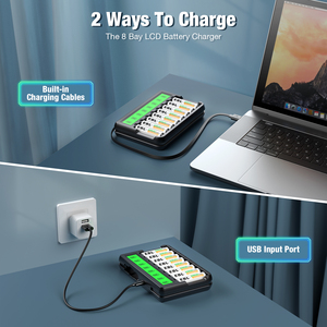 Ebl meşale ışık Pilas Recargables şarj edilebilir Aa çift bir piller şarj ile 1.2V 2800Mah <span class=keywords><strong>Nimh</strong></span> pil paketi - Product Image 4