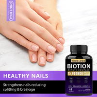 Capsules de biotine, complément vitaminique pour la croissance des cheveux et des ongles, force maximale, complément beauté, 60 capsules par flacon, en vente privée