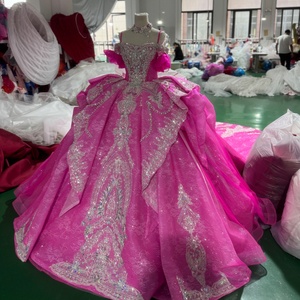 Vestido de Quinceañera Mc008, Color Fucsia, Largo hasta el Suelo, para Fiesta de 16 Años, Vestido de Gala para Eventos - Product Image 6