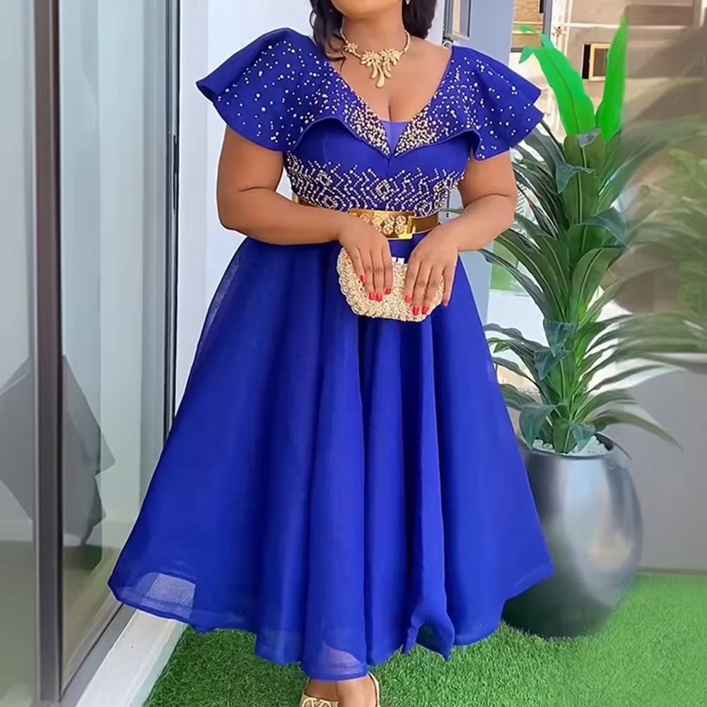African Aso Oke Dress 2 - Elegant New Design 2025 African Aso Oke Dress 2 - Elegant New Design 2025