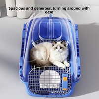 Boîte à chat classique portable anti-stress en plastique pour chats de 5 kg