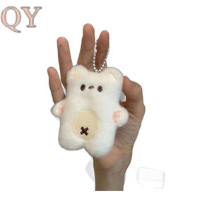 QY Cute Cartoon Plush Bear Keychain Soft Stuffed Animal <b>Bag</b> Charm Squeaky Toy <b>Key</b> <b>Ring</b> Gift for Kids Couples Friends Wholesale - Product Image 3